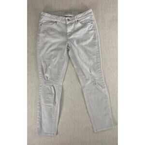 Jessica Simpson Jeans Womens 28 White Denim Distressed Forever Rolled Ankle